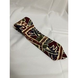 Vintage Bugatti Tie 100% Italian Silk Colorful Geometric